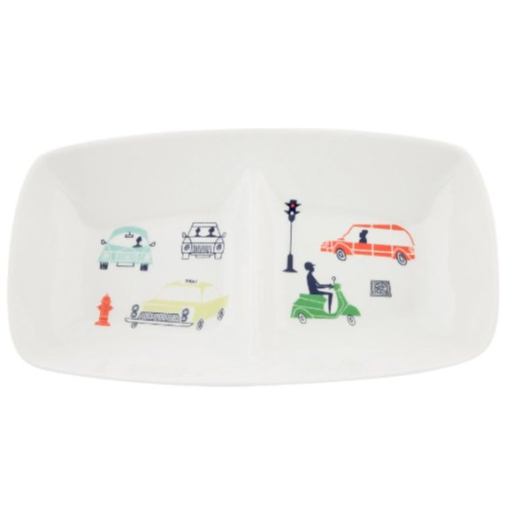 kate spade hopscotch drive about town divided serving tray dish nwt - Picture 1 of 10